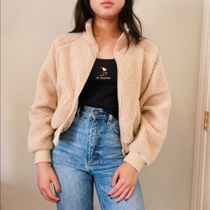 FAVLUX teddy bear cropped jacket